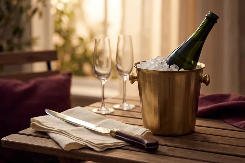 Sådan sabrerer / sabler du champagne – trin for trin og sikkert
