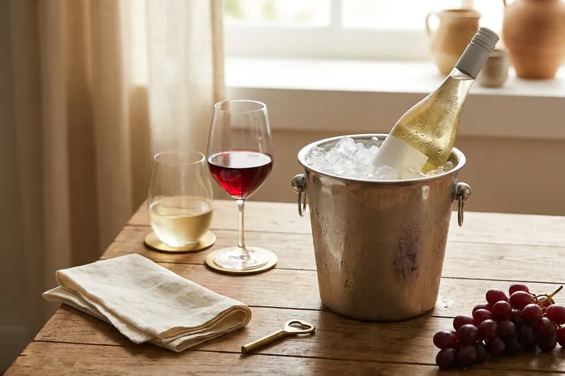 Hvilken temperatur skal vin serveres ved?