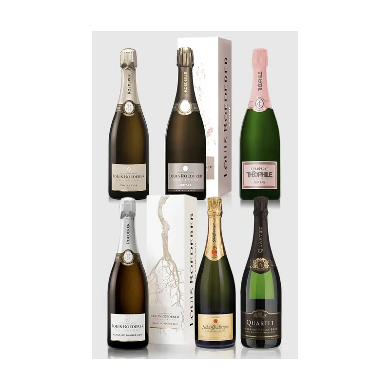 Louis Roederer Boblekassen - smagekasse med 6 forskellige LR flasker