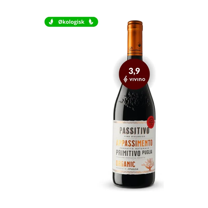 Paolo Leo Passitivo Organico Primitivo Puglia "Mini Amarone" Økologisk rødvin 2024, Puglia Italien