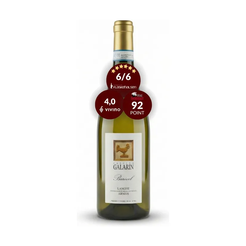 Galarin Langhe Arneis DOC "Barivel" Økologisk, Piemonte Italien, 2025