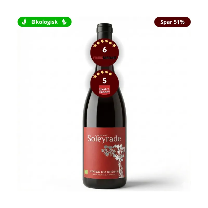 Domaine Soleyrade 2025, Côtes du Rhône - Økologisk rødvin, Grenache & Syrah