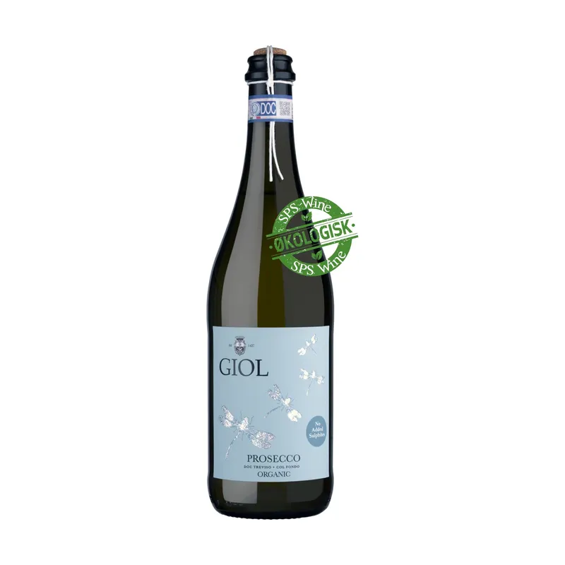 Giol Prosecco Frizzante Col Fondo, Økologisk Mousserende uden tilsatte sulfitter, vegansk 2025