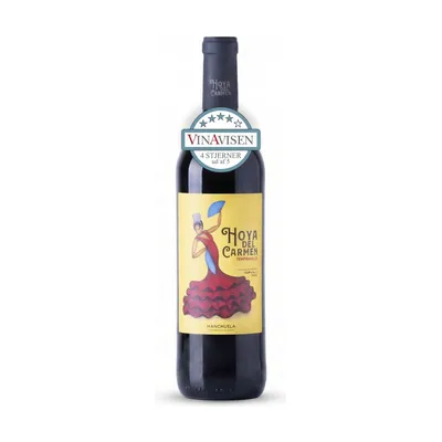 Hoya del Carmen Tempranillo, økologisk & vegansk rødvin, Manchuela Spanien