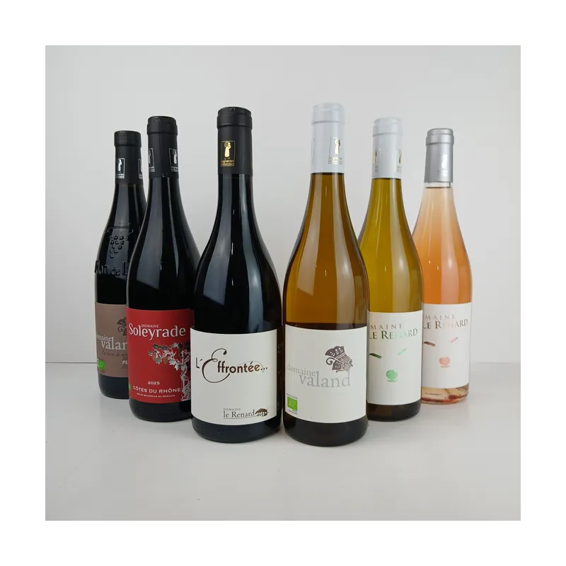 Rhône Smagskasse - 6 Økologiske franske klasse vine