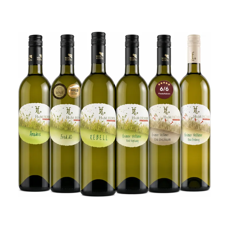10-års Jubilæumssmagskasse - Grüner Veltlinere  Vinhuset HuM Hofer, biodynamiske vine, Auerstal Østrig