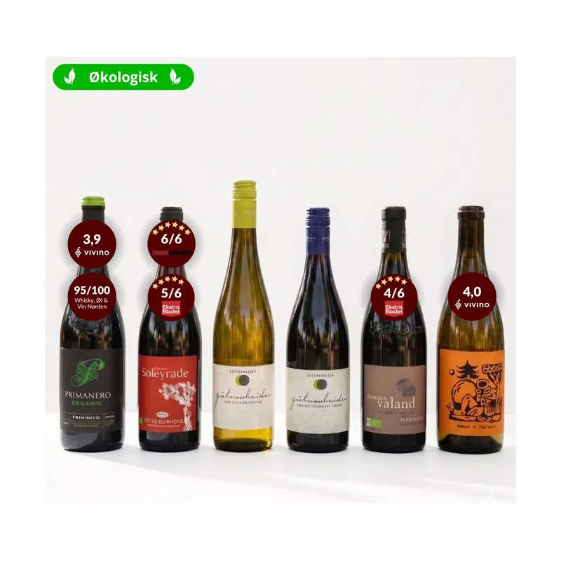 Bestseller Smagskasse 2025 - 6 mest solgte økologiske vine fra SPS Wine